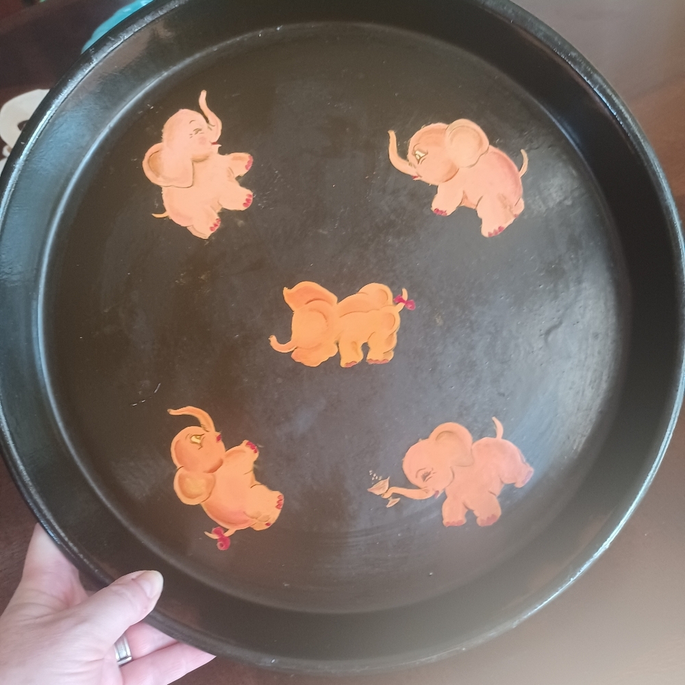 Pink Elephant Bar Tray